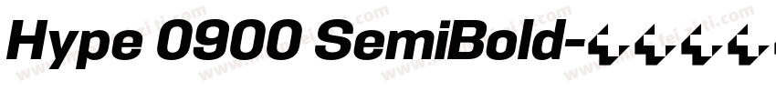 Hype 0900 SemiBold字体转换